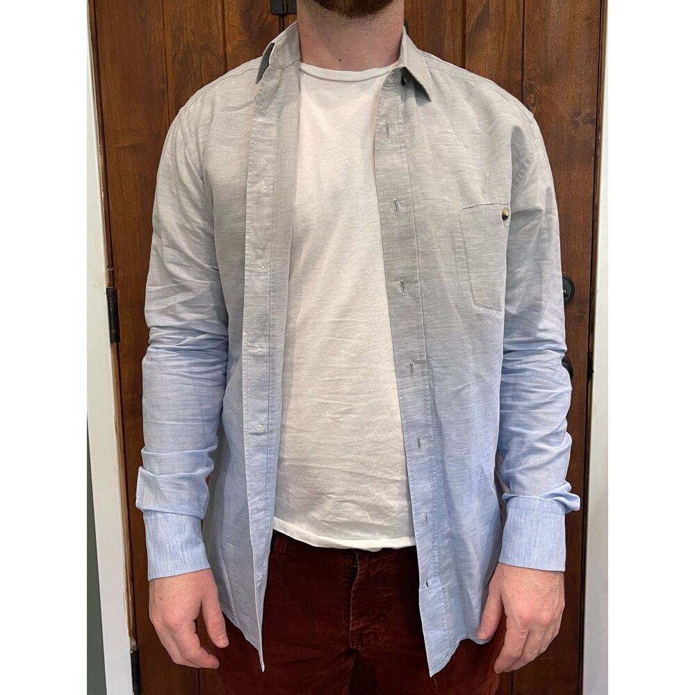 Johnny Love Long Sleeve Dress Shirt Men's Size Small - Blue Ombre